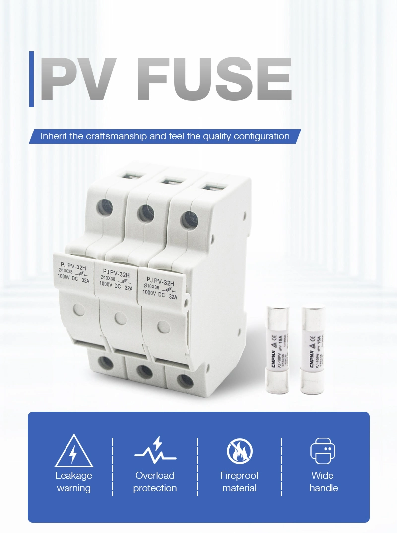 China Professional Manufacturer Solar PV DC 1p 32A 1000V Fuse Holders and Fuse for PV System with Good Price