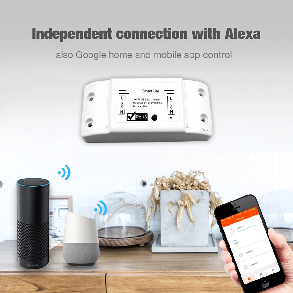 Wireless Tuya Smart Life Home Switch WiFi Control Light Switch WiFi Remote Switch Alexa Google Home