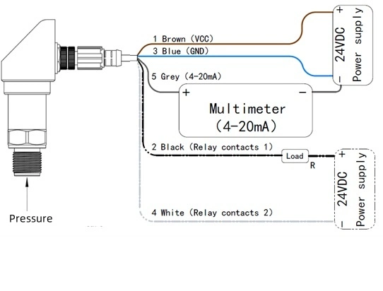 hot-selling 4-20mA industrial Intelligent pressure switch with digital display