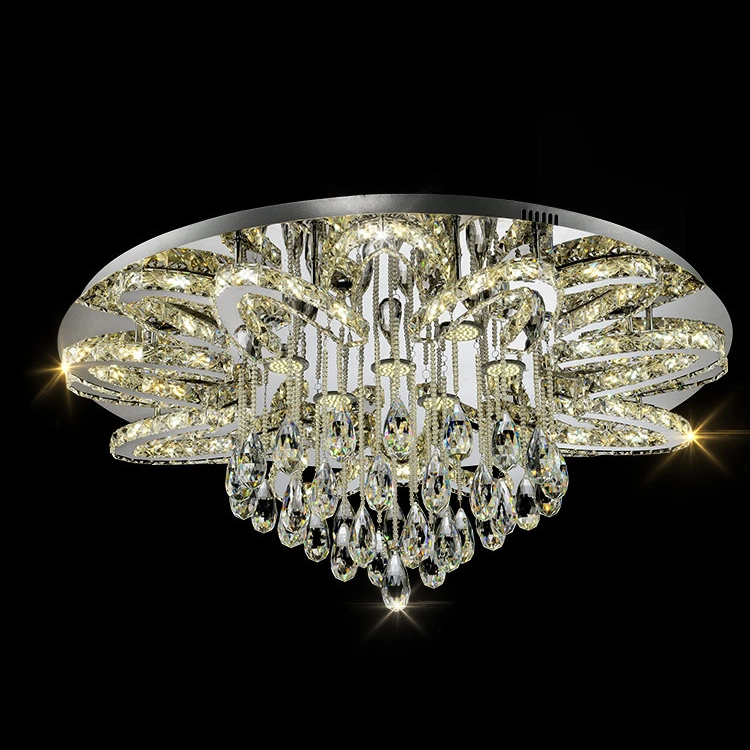 Tpstar Lighting K9 Crystal LED Modern Decorative LED Light Crystal Glass Chandelier Hotel Indoor Hanging Chandelier