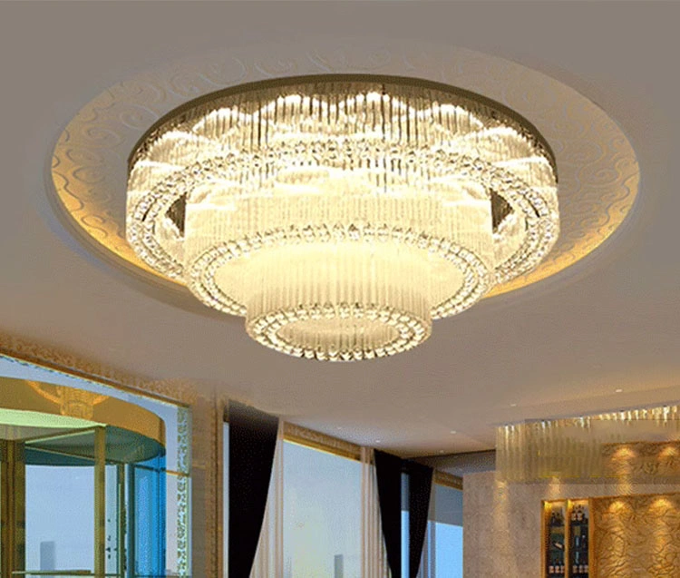 Luxury Home Decoration Living Room Large Crystal Hotel Lobby Modern LED Chandelier Dining Room Lighting Fixture