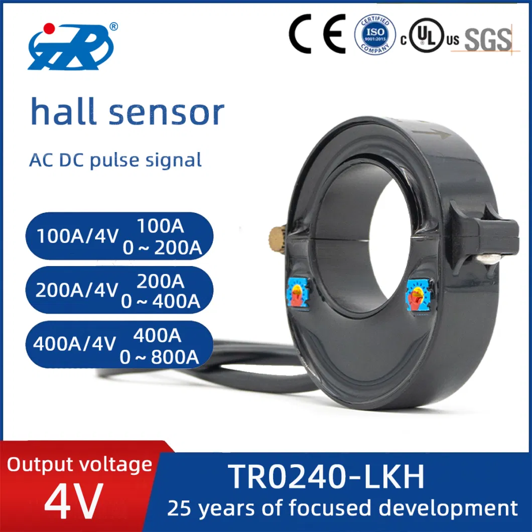 Tr UPS High Precision Anti-Interference Broadband AC/DC Hall Sensor Current Sensor Transformer 500A/4V