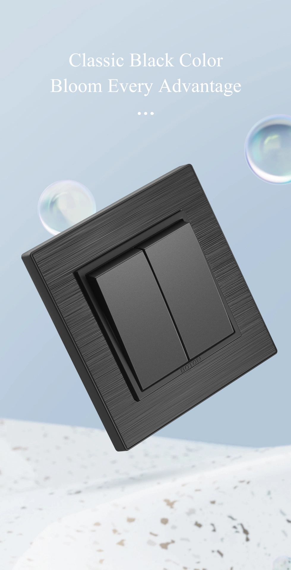 Apartment Indoor Flush Type Decorative Doorbell Switch