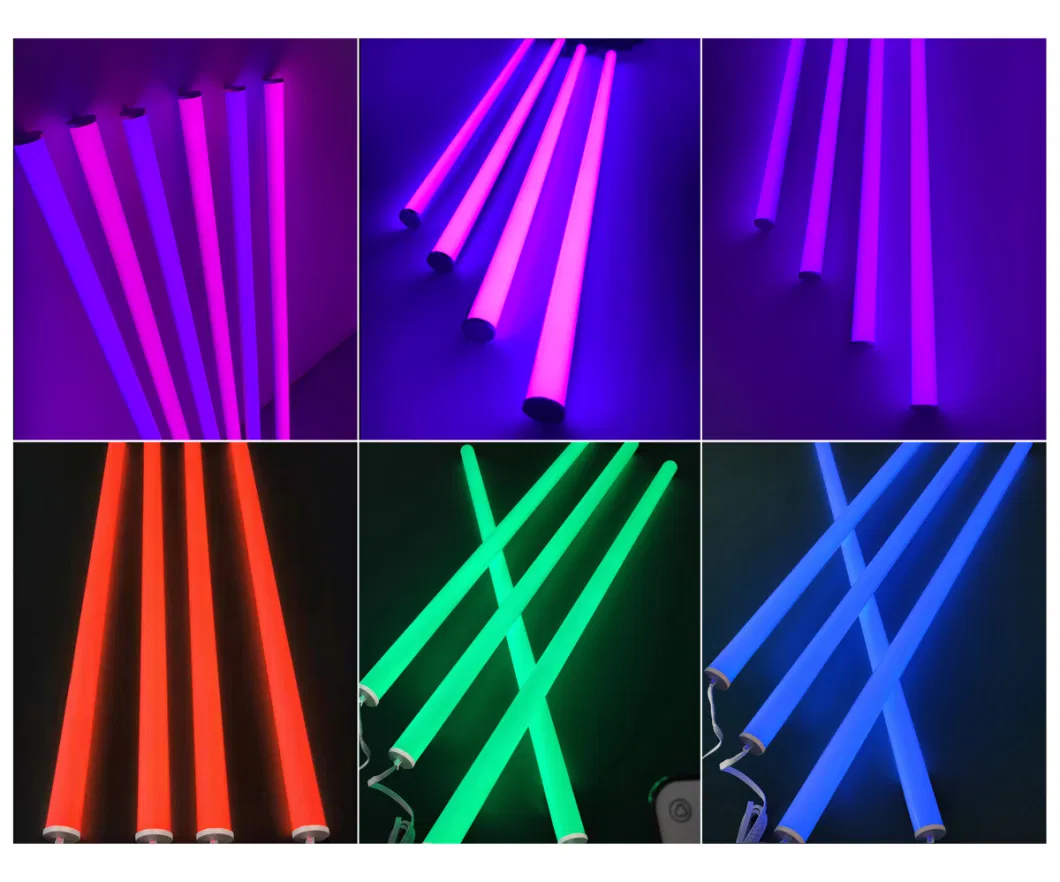 2023 New Long Strips of Creative Modeling Mosaic Color Lamp Tube LED Light Decoration Lighting Project Lighting