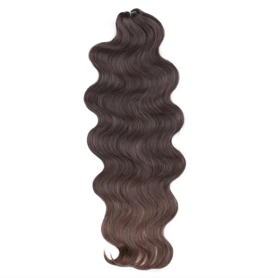 Wholesale Synthetic 24inch Body Wave Crochet Soft Long Hair Goddess Braids Hair Natural Wave Ombre Blond Hair Extensions