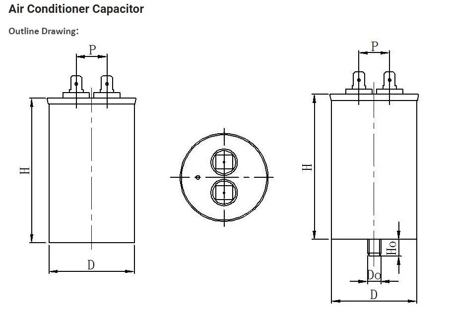 Hot Sale Cbb65 Capacitor Air Conditioning Capacitor