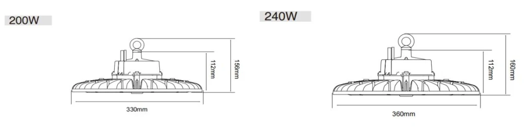 33, 000lm150W High Bay LED Lights Industrial Commercial Lighting with CE RoHS for Garage Warehouse