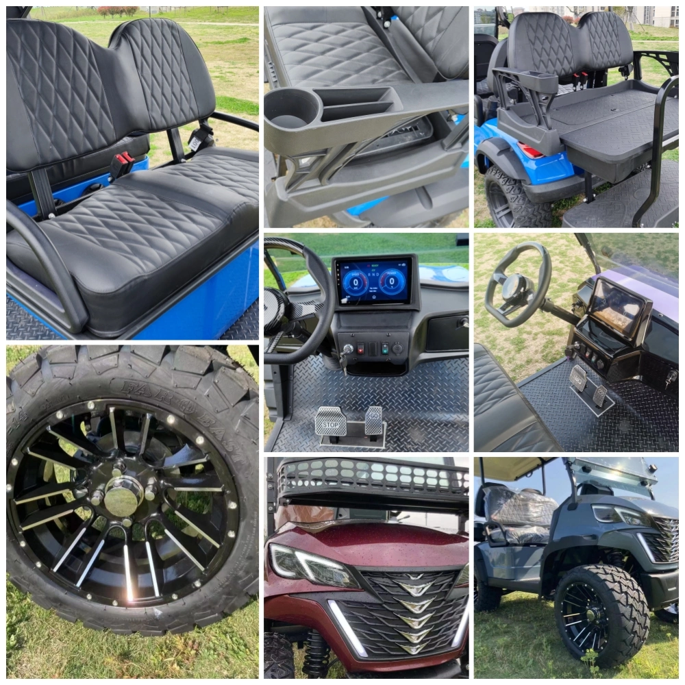 China Factory Exit Custom 2/4/6/8 Seat Solar Panels Club Car Electric Golf Cart Multifunction off Road Hunting Golf Carts