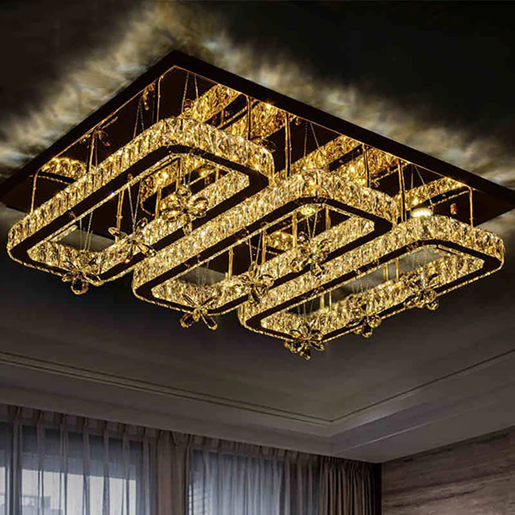 Modern Crystal LED Ceiling Lights China Indoors Simple Modern Living Room Crystal Ceiling Lights Fashion Bedroom Chandeliers Crystal Ceiling Lighting