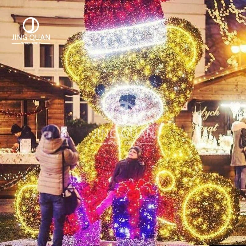 LED Motif Bear Lights Christmas Holiday Decorations Outdoor Warm White Waterproof Giant Decorative Landscaping