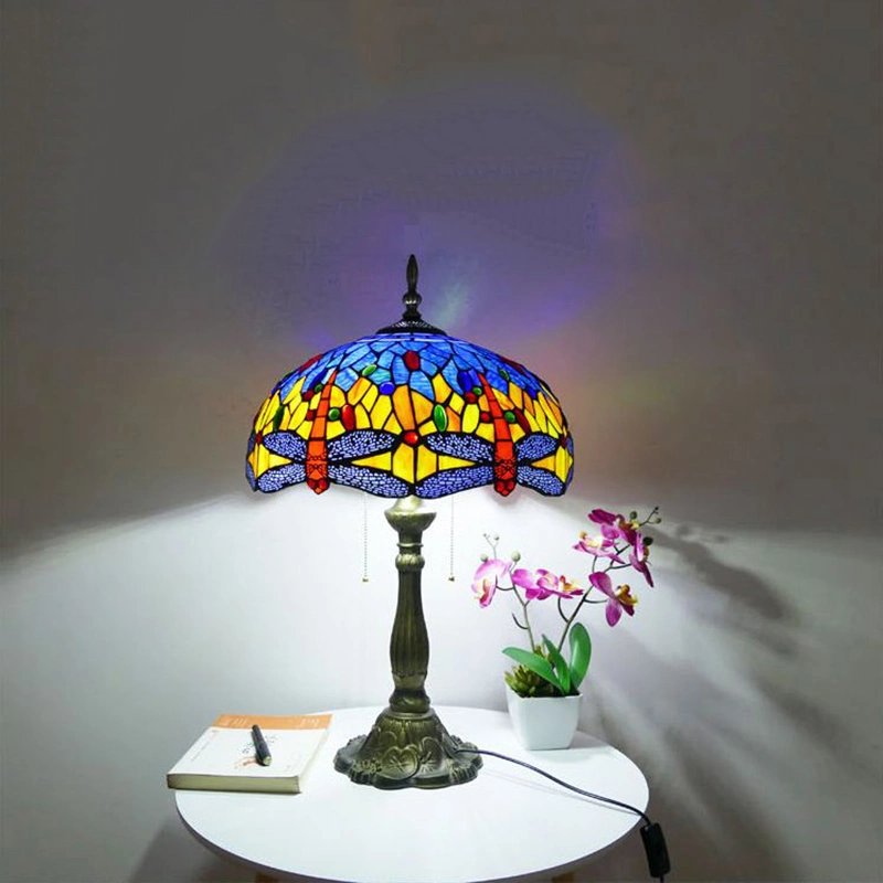 40cm Tiffany Table Lamp Bedroom Bedside Lamp Creative Industrial Table Lamp (WH-TTB-78)