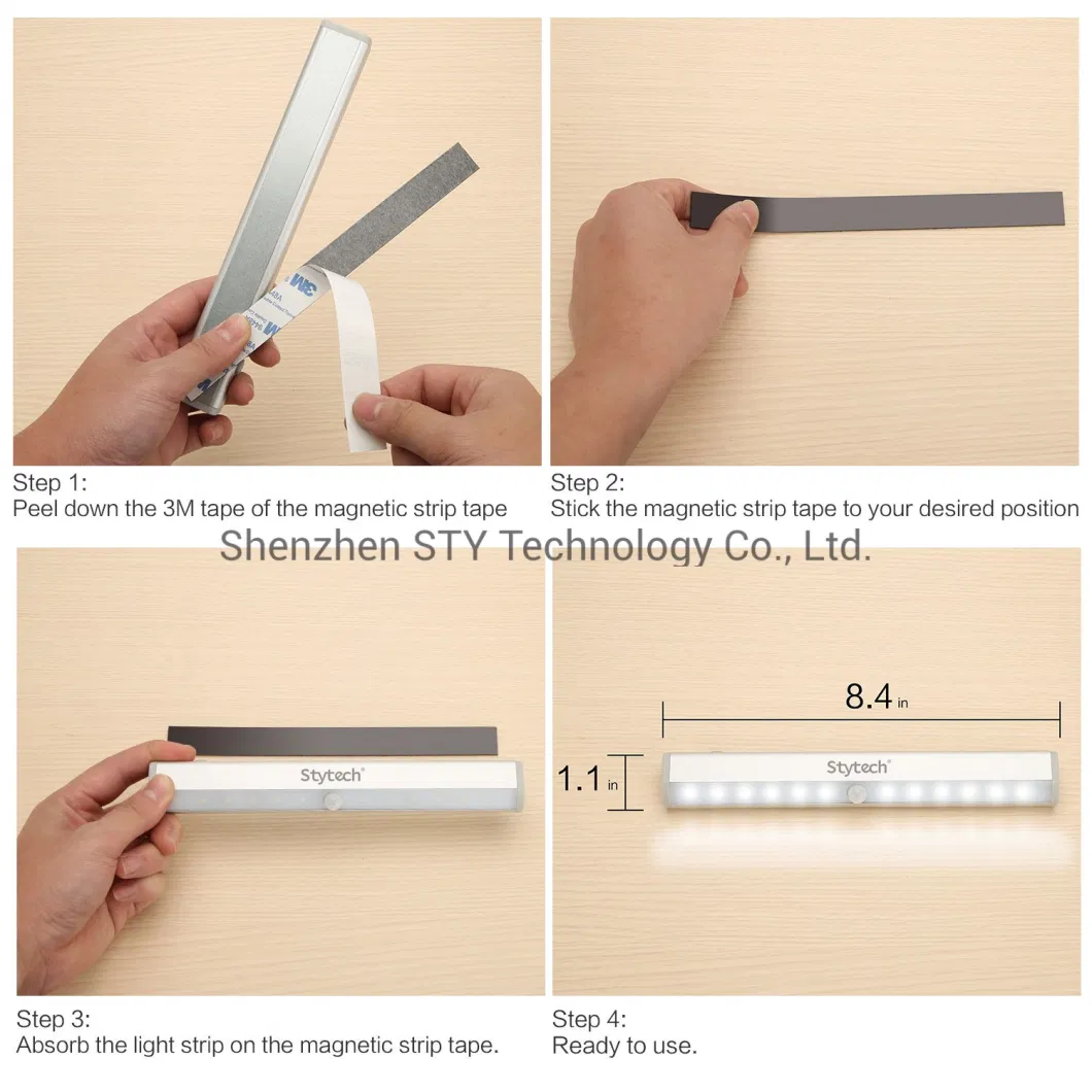 Build-in Flashlight Emergency LED Night Lighting for Cabinet/Furniture/Wardrobe/Task/Tap