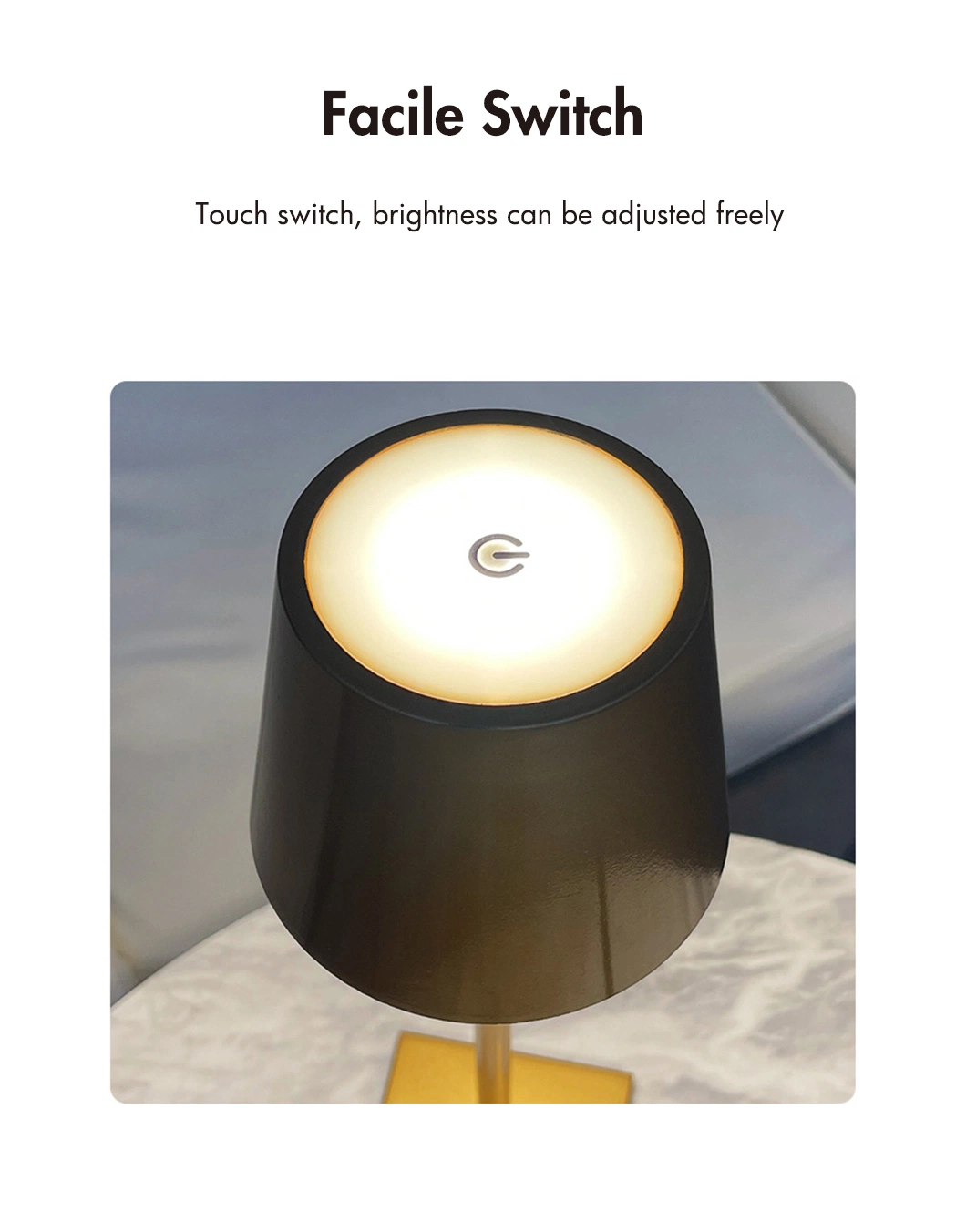 3.5W Simple-Style Energy Saving Lamp for Bedside Table or Desk