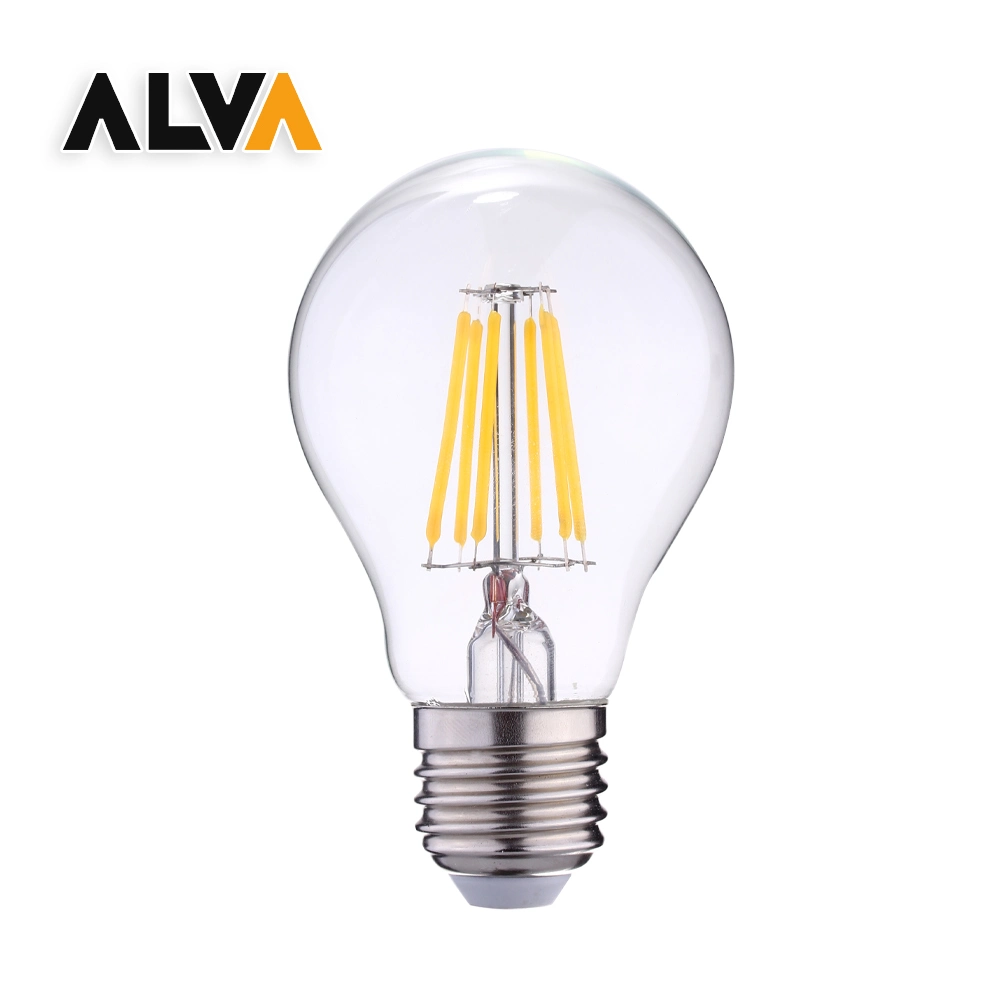 LED Filament Bulb 4W 6W 7W 8W Glass A60 A19 COB LED Light Amber Clear Edison Bulb E27 B22 E26 Classic Equal 40W Incandescent Lamp LED Bulb