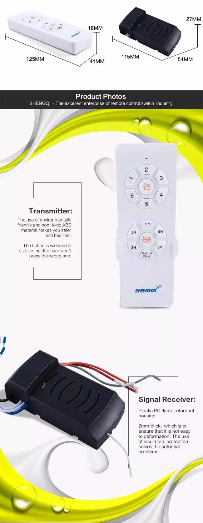 Wireless Transmitter Universal Remote Controller Light Switch