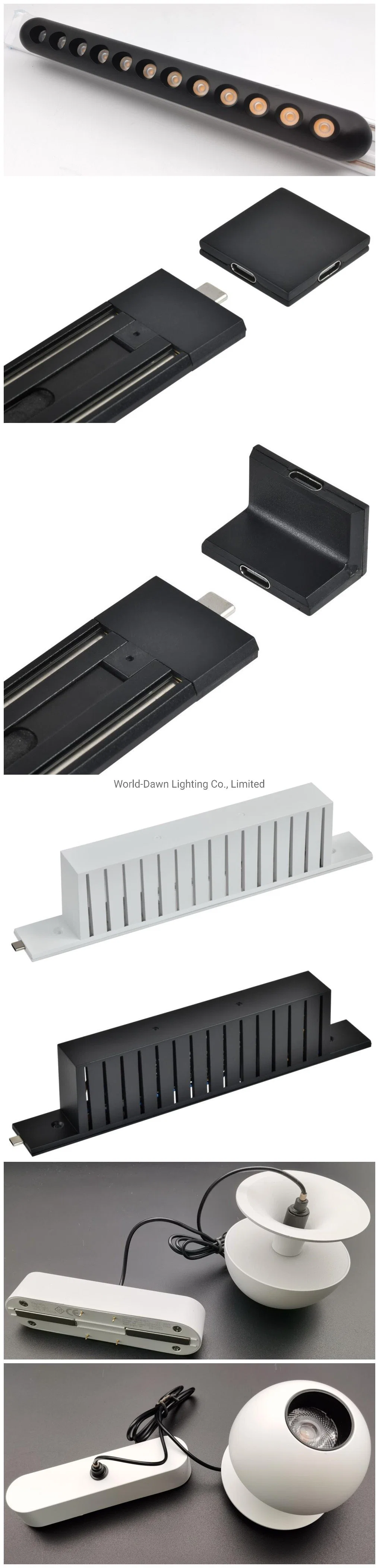 Connectable DC48V Super Slim Home Commercial Lighting Surface Mounted Magnetic Track LED Linear Light