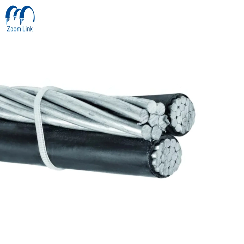 Triplex Service Drop Electric Cable XLPE/PE Insulation Aluminum Conductor Aerial Bundle