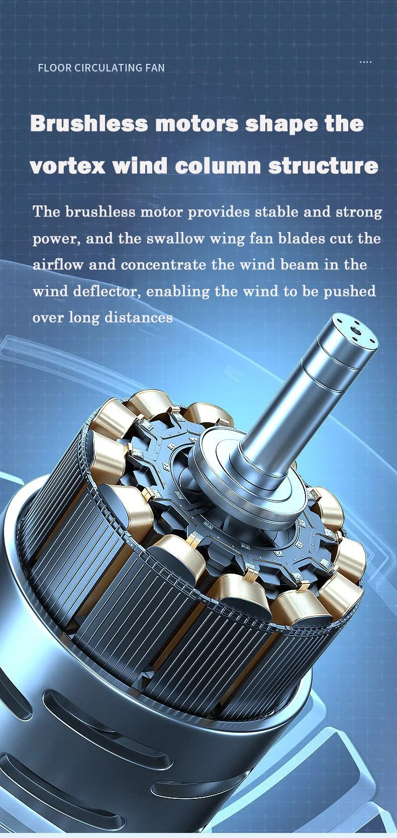 2023 New Hot Selling High Wind Power Rechargeable Air Circulation Fan