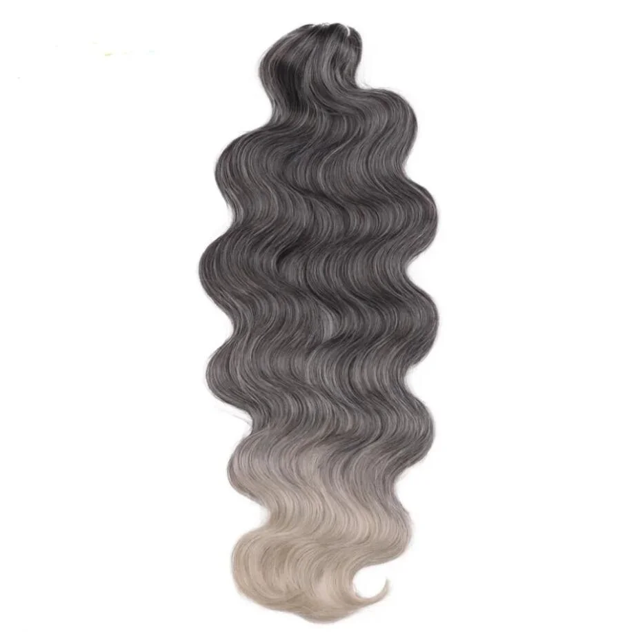 Wholesale Synthetic 24inch Body Wave Crochet Soft Long Hair Goddess Braids Hair Natural Wave Ombre Blond Hair Extensions