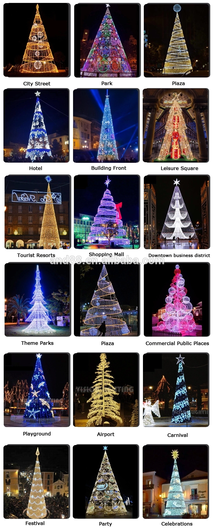 Giant LED 3D Cone Tree Light for Christmas Decoration