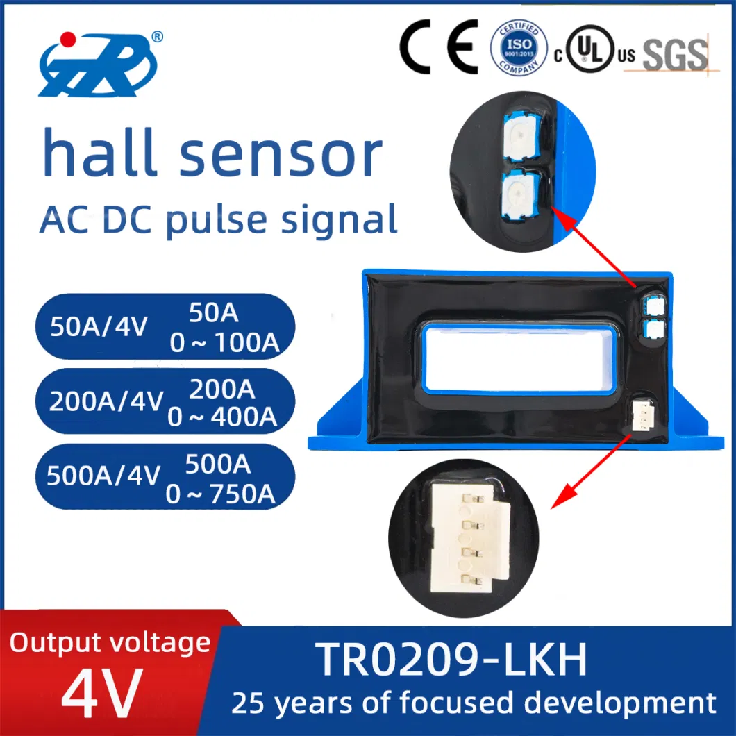 Tr UPS High Precision Anti-Interference Broadband AC/DC Hall Sensor Current Sensor Transformer 500A/4V