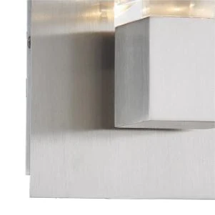 12 Inch Brushed Nickel LED Vanity Wall Light with Clear Acrylic (W2020)