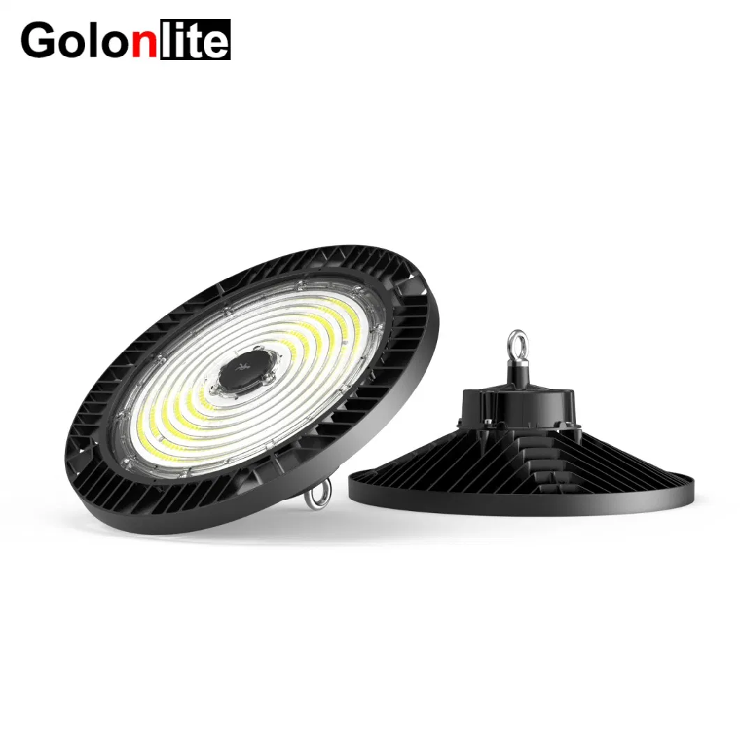 190lm/W Sensor Dimmable Store Gym Showroom Factory Workshop Warehouse LED Industrial Lighting Low Bay Lamp 300W 240W 100W 150W 200W UFO LED High Bay Light