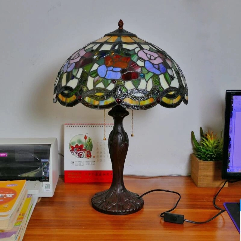 40cm Tiffany Table Lamp E27 Dragonfly Style Bedroom Bedside Lamp (WH-TTB-26)