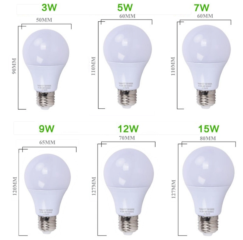 Energy Saving Incandescent Smart E27 9W 12W A60 A19 LED Bulb Lights