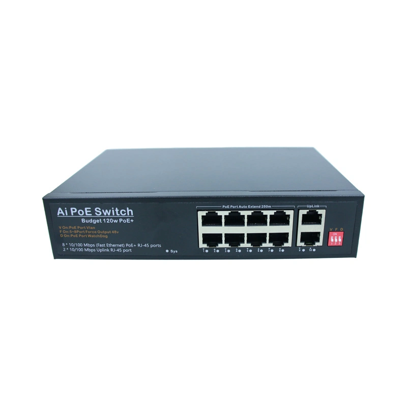 Cx-S802f-H Unmanaged Poe Switch 8 Electrical Ports 2 Uplink Electrical Port Intelligent Switch