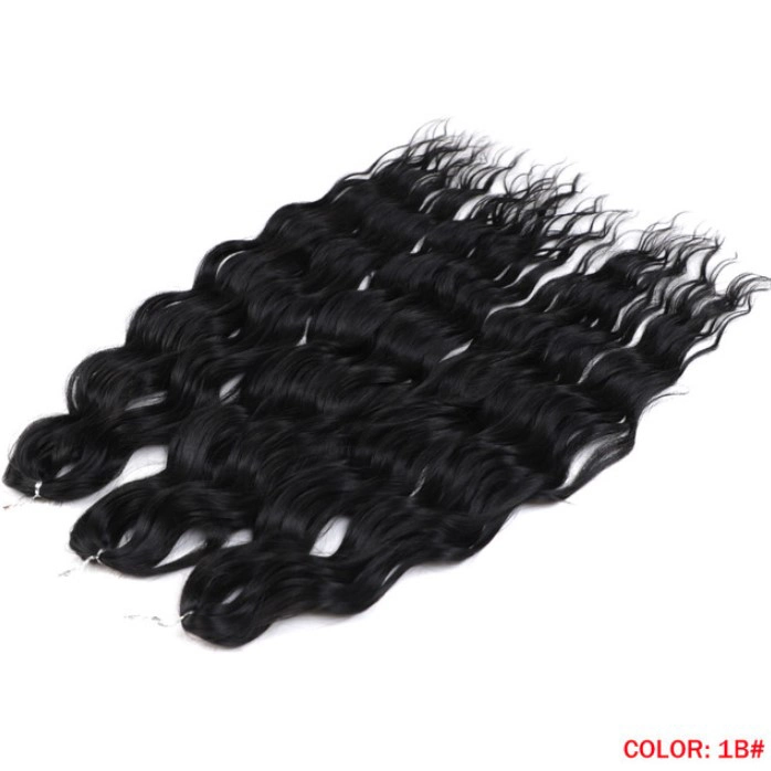 Anna Wholesale Synthetic Loose Deep Wave 60 Cm Water Wave Braid Ombre Blonde Twist Crochet Curly Braiding Synthetic Hair Extensions