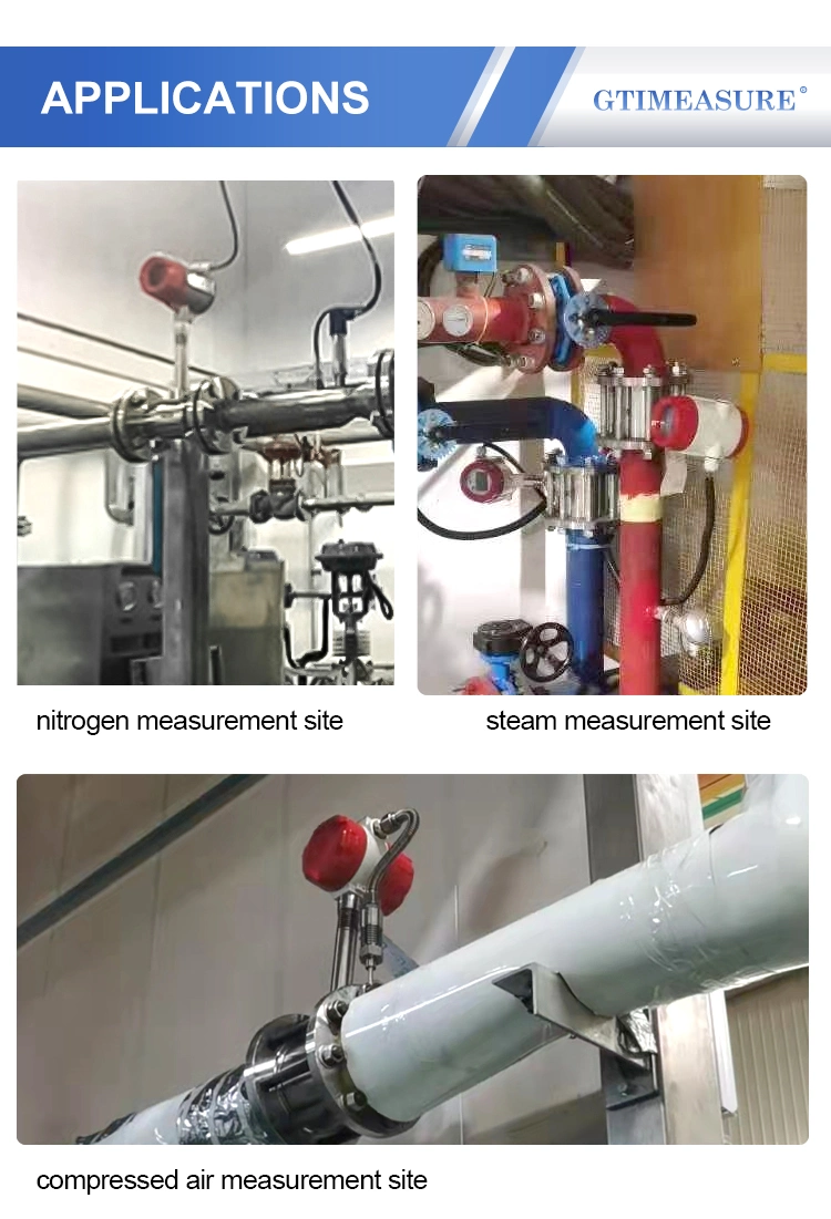 Low Cost Flowmeter Vortex Steam Gas Compressed Air Natural LPG Flow Meter