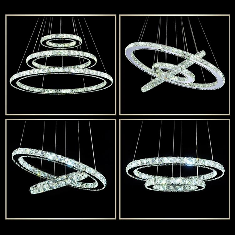 Tpstar Lighting Home Decoration LED Modern Luxury Crystal Glass Large LED Light Hotel Modern Lamp Chandelier