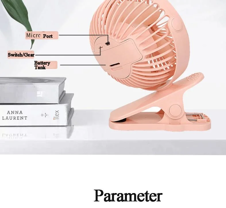 USB Fan Mini Quiet Small Pinch Fan Charging Small Fan