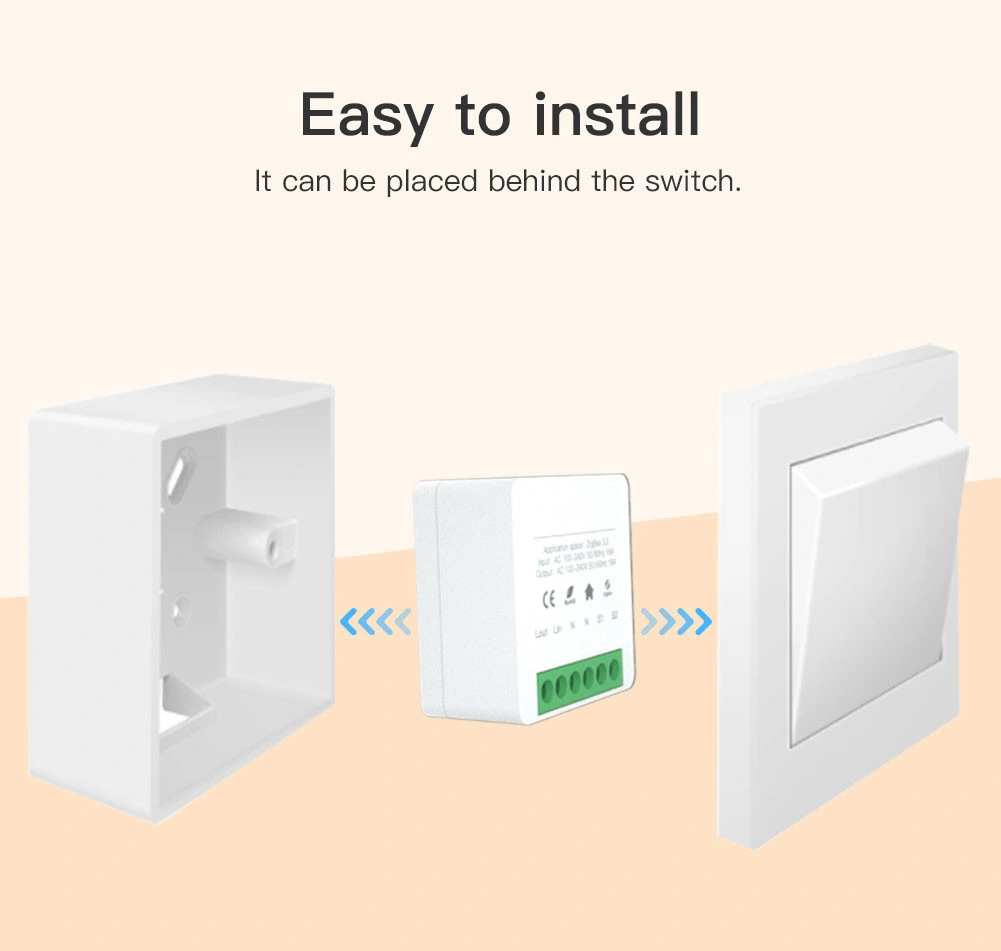 Tuya 16A Zigbee WiFi Smart Module Switch Support Two Way Remote Voice Control on-off Device with Smart Life/Tuya Alexa Google Home APP