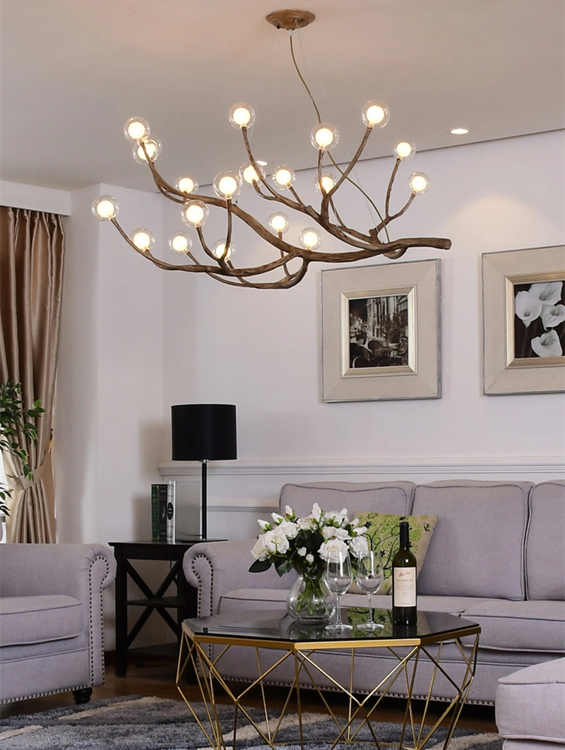 Wooden Tree Branch Decorative Lustre Pendant Home Chandelier Lighting (WH-CI-107)