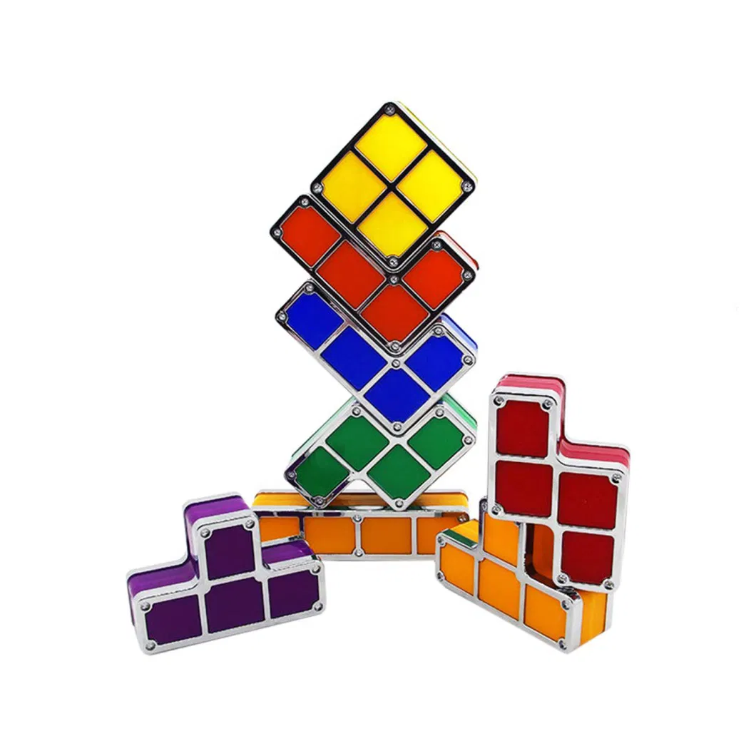 7 Colors Retro Game Themed Tetris Stackable Novelty Night Light