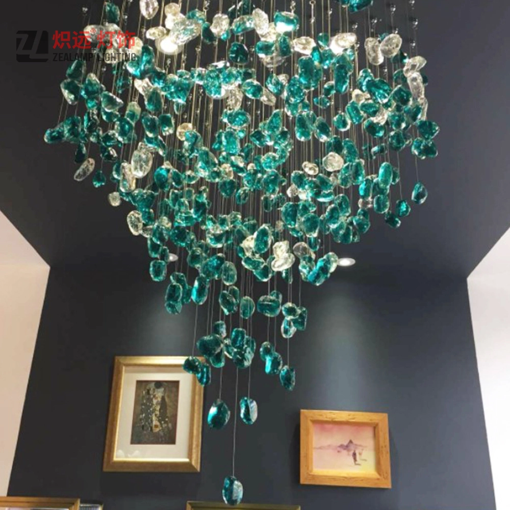 Colorful Handmade Glass Stone Modelling Interior Lighting