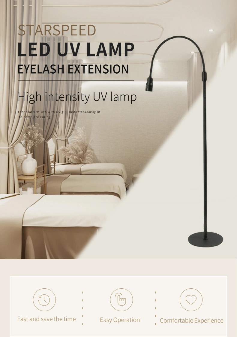 Floor Stand LED Lash Lamp for UV Extension with Foot Pedal