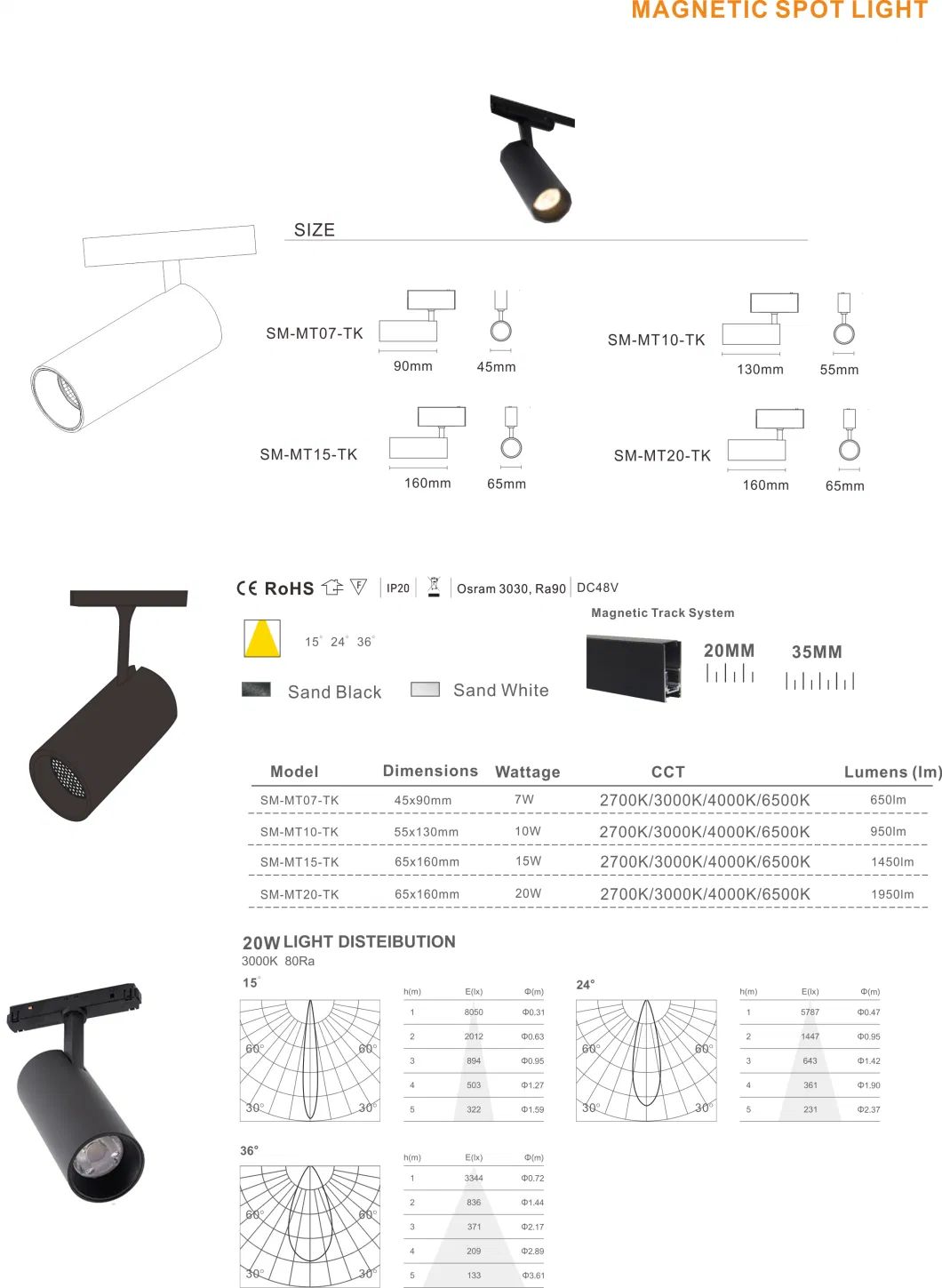 New Design Russia 48V Stretch Ceiling LED Track Light Tension Fabric Aluminum Profile Magnetic Track Rai