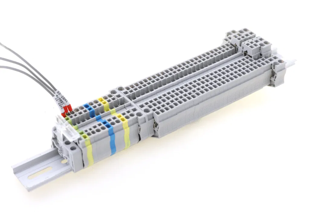 DIN Rail Screw Terminal Block Jut2-6 Connector 6mm2 Wire Capacity