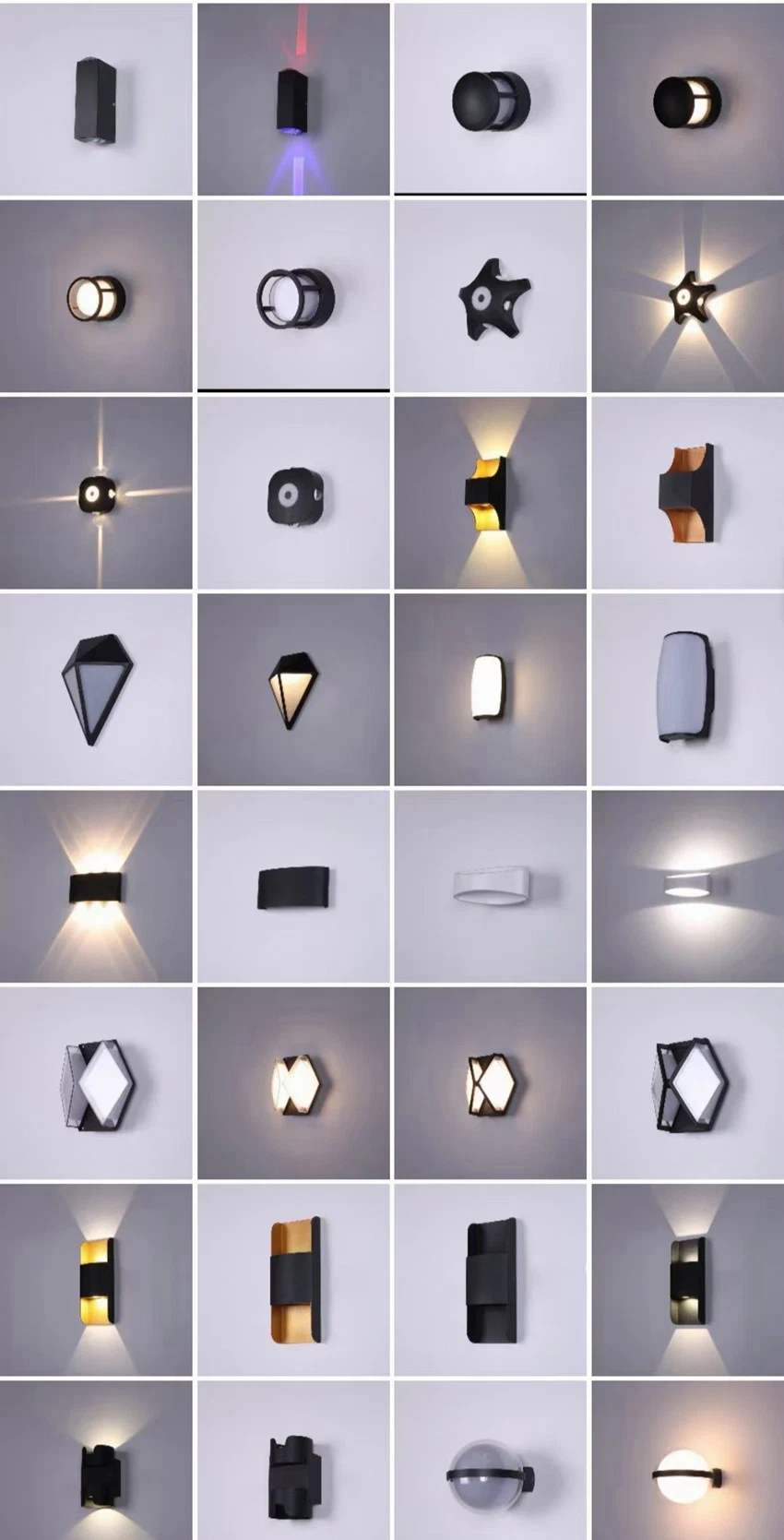 Aluminum Body Square LED Wall Lamp 8W Outdoor Lighting Fixtures for Hotal Application