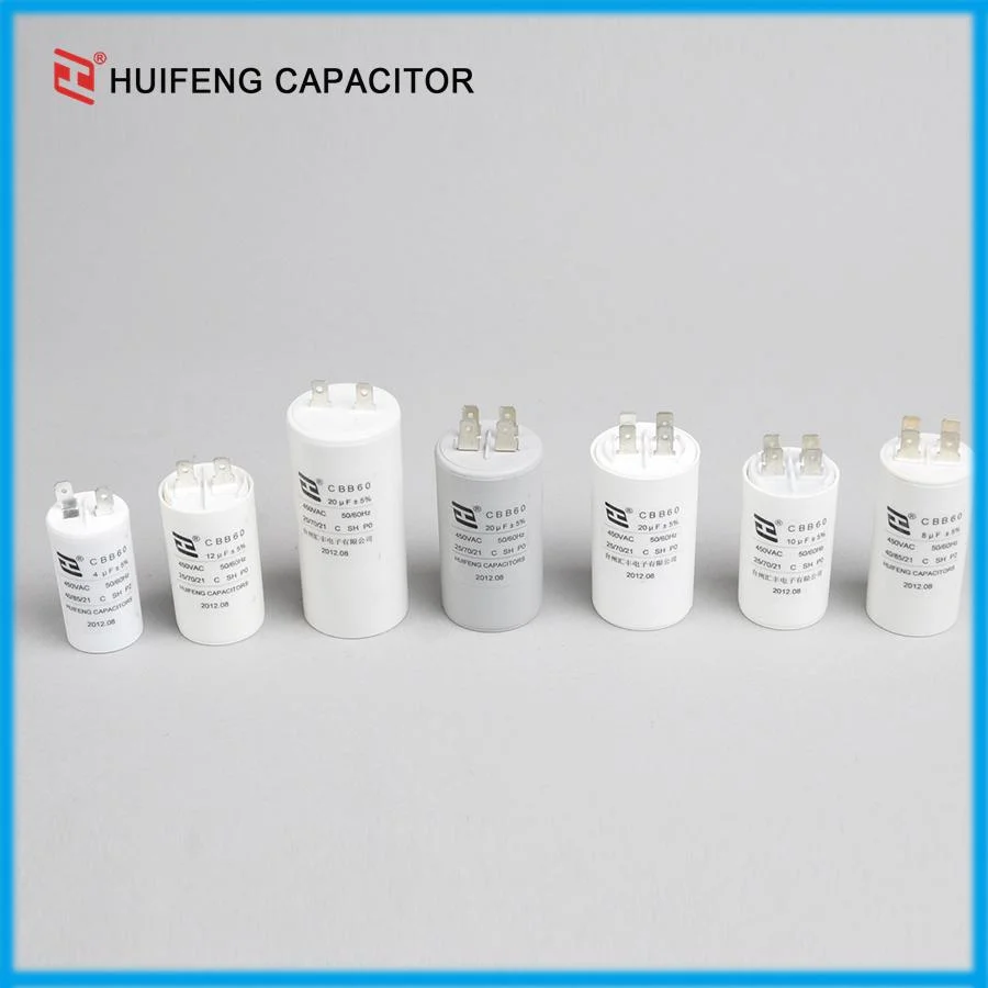High Performance Cbb60 20UF 450VAC Motor Run Capacitor with Cable Lead out