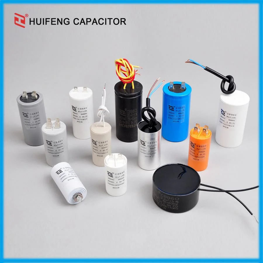 High Performance Cbb60 20UF 450VAC Motor Run Capacitor with Cable Lead out