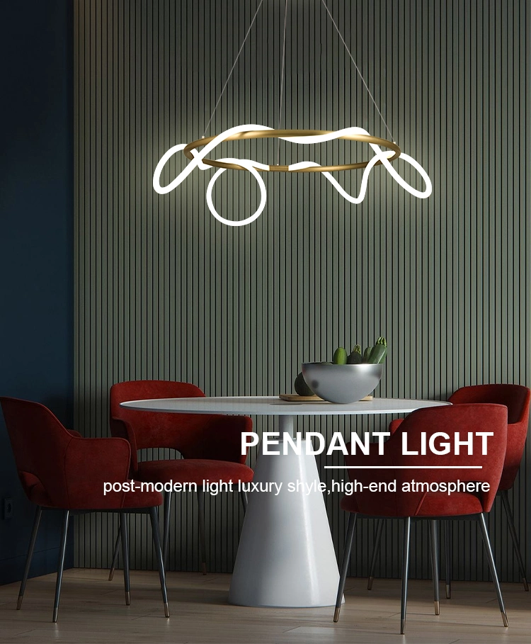 Flexible Modern Chandelier LED Fabric Nylon Long Soft Line Lamp Pendant Lighting