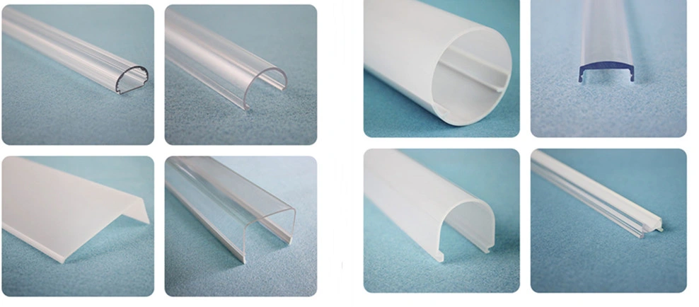 Opal Plastic PC Extrusion LED Tube Light Casing Profile /Cover