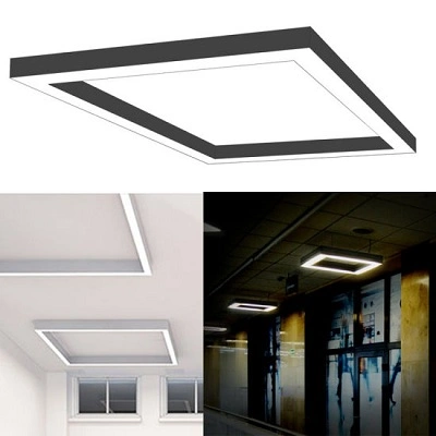 LED Pendant Suspended Ceiling Light with Square Rectangle Shape