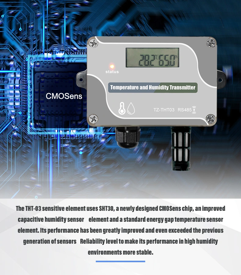 Temperature Humidity Sensor Industrial Transmitter Humidity Transmitter RS485 Sensor for Server Room