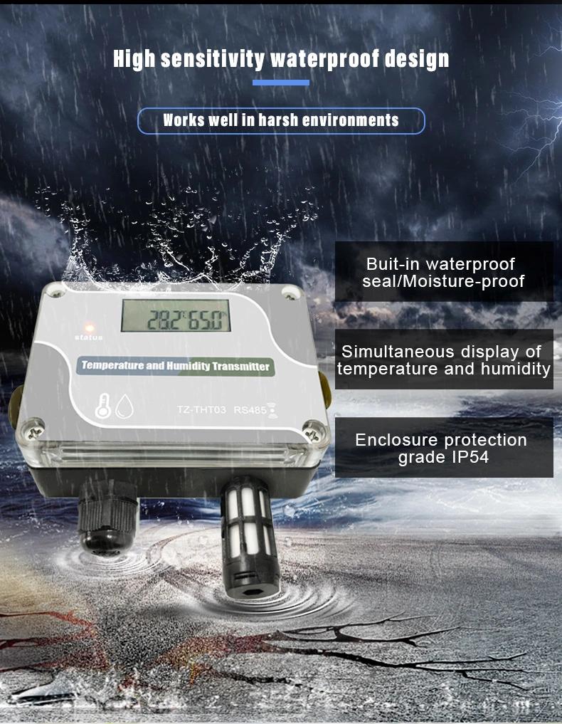 Temperature Humidity Sensor Industrial Transmitter Humidity Transmitter RS485 Sensor for Server Room