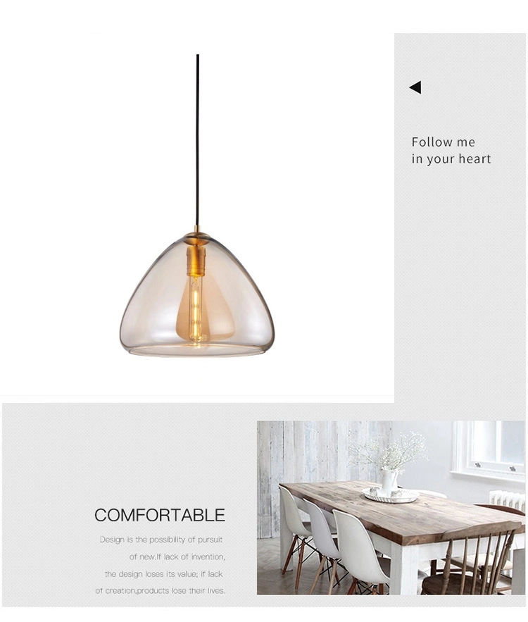 Nordic Glass and Metal LED Lightings for Living Room Bedroom Chandeliers Pendant Lights